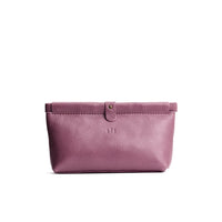 Kyoto | Leather pouch with frame top closure and leather pull tab