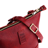 Chili Red | Small rectangular crossbody purse with top zipper and interior pocket