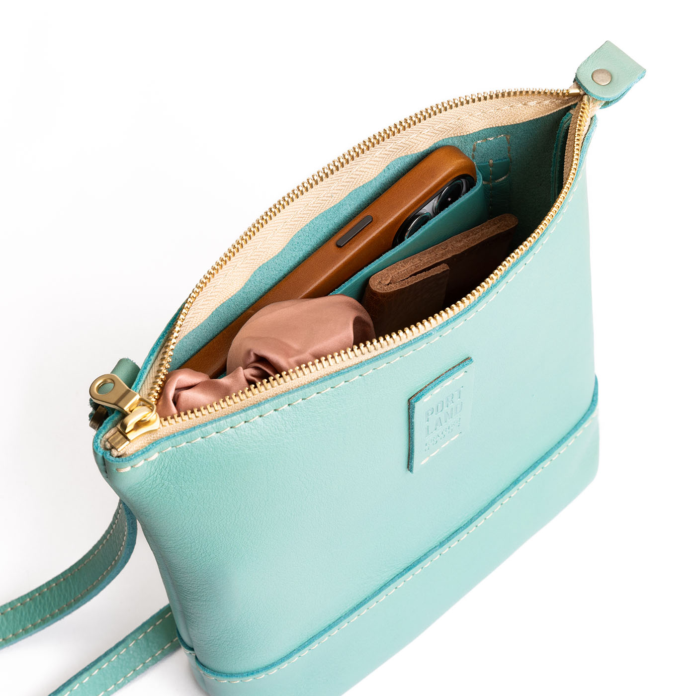  Optical | Small rectangular crossbody purse with top zipper and interior pocket