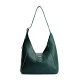 Forest Green | Structured hobo shoulder bag with adjustable strap and magnetic closure