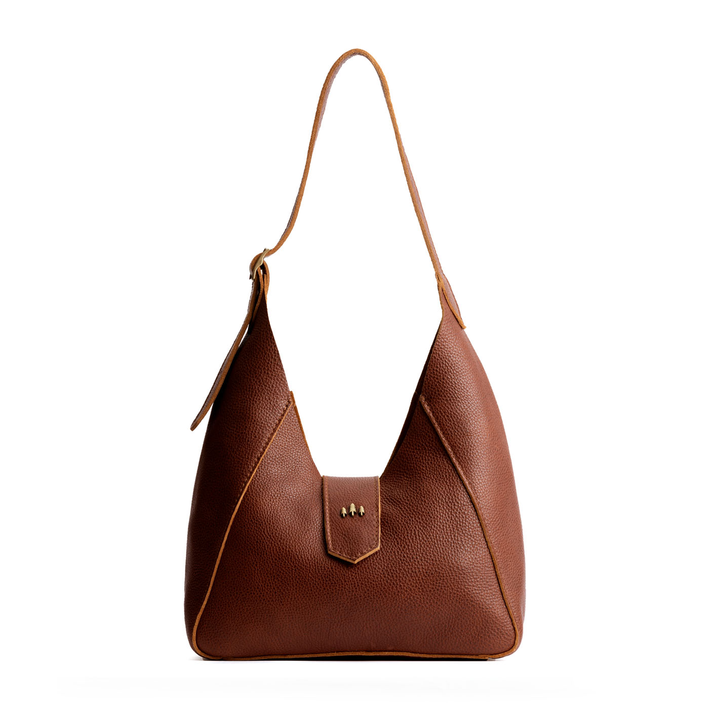 Nutmeg | Structured hobo shoulder bag with adjustable strap and magnetic closure