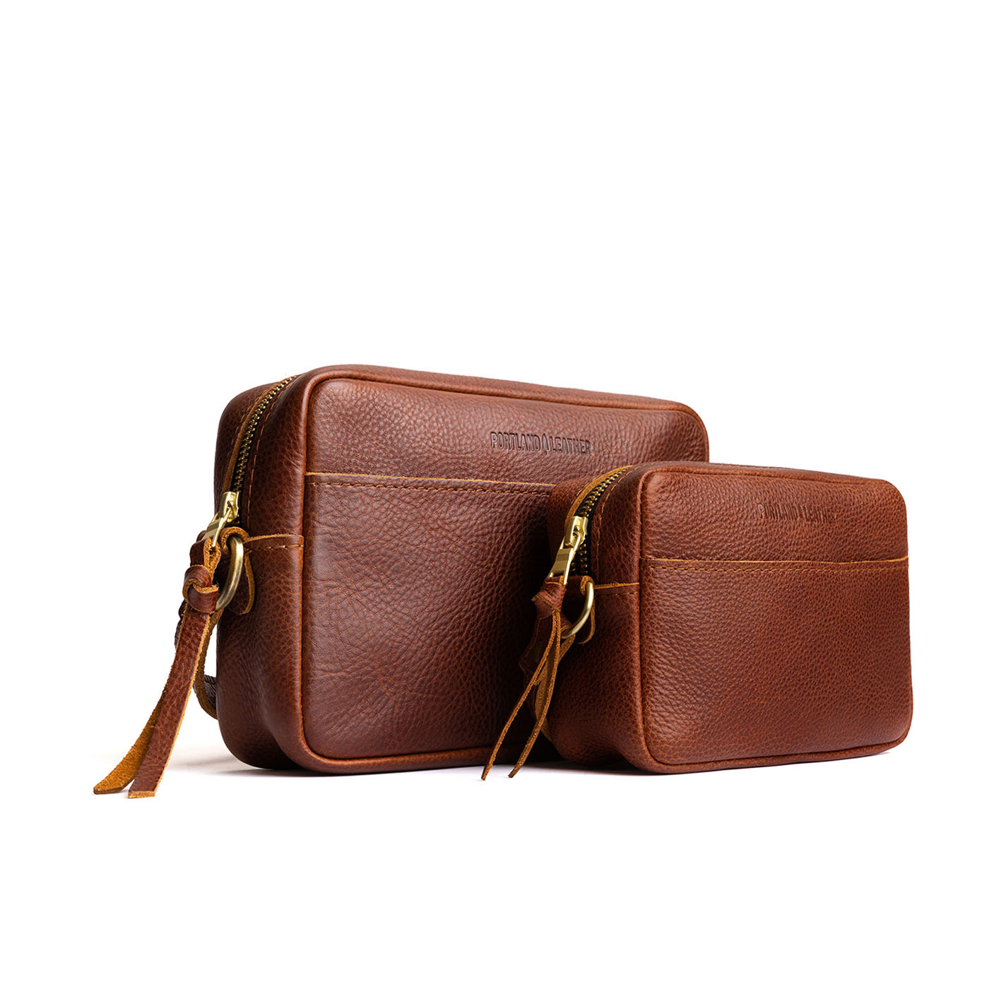 Nutmeg | Two sizes of rectangular crossbody with adjustable strap