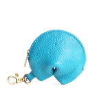 Baja | Leather fortune cookie shaped keychain pouch