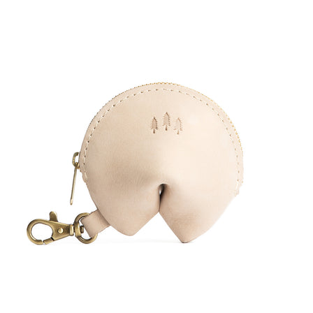 All Color: Dragon Bone | Leather fortune cookie shaped keychain pouch