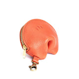 Koi | Leather fortune cookie shaped keychain pouch