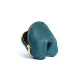 Lagoon | Leather fortune cookie shaped pouch