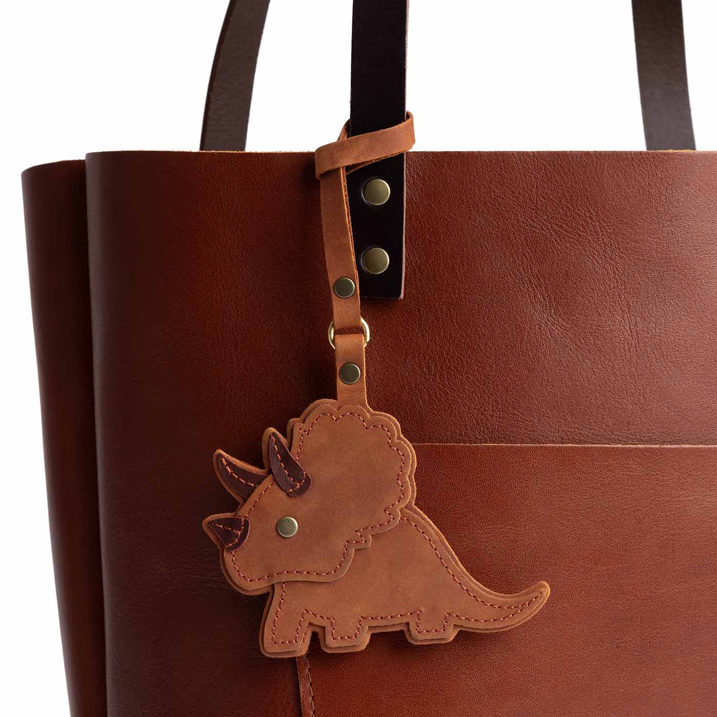 Dakota | Triceratops shaped leather tassel