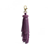 All Color: Plum | Tiered fringe tassel with lobster clasp