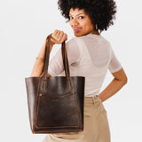 Coldbrew Large | Dual shoulder strap tote bag with an exterior pocket