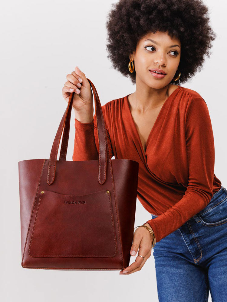 Classic Leather Tote Bag