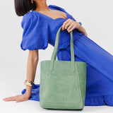 Cucumber Large | Dual shoulder strap tote bag with an exterior pocket