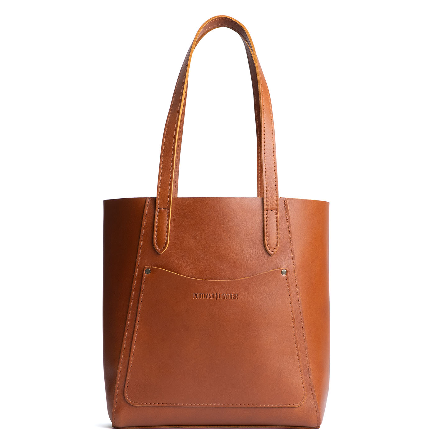 Honey*Large | Dual shoulder strap tote bag with an exterior pocket