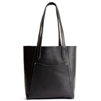 Black*Large | Dual shoulder strap tote bag with an exterior pocket