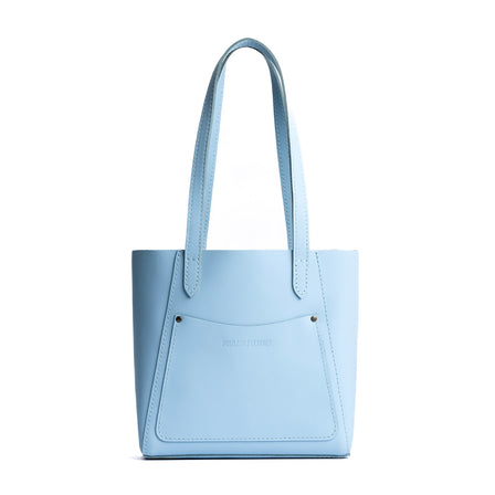 Glacial Blue*Large | Dual shoulder strap tote bag with an exterior pocket