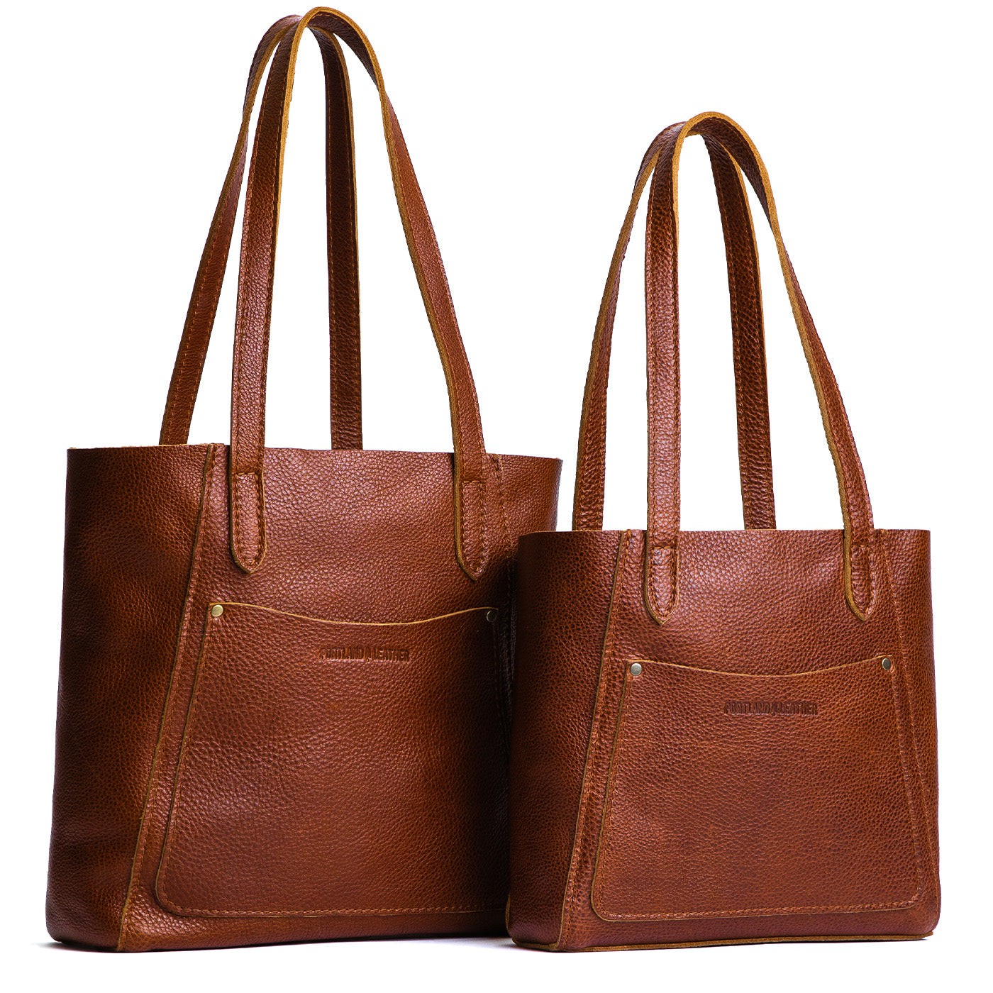 Nutmeg | Comparison of both sizes of tote bag