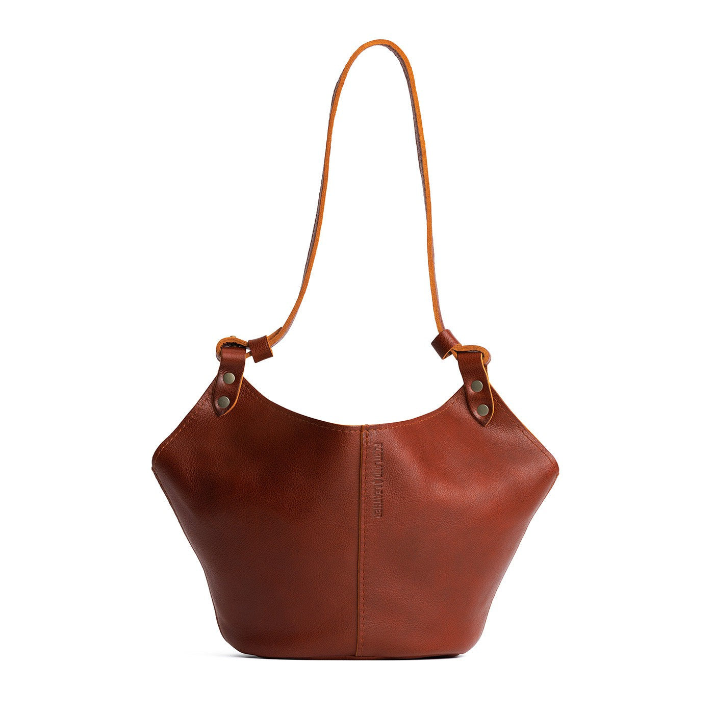 Nutmeg*Small | Structured bucket shaped handbag with an adjustable shoulder strap