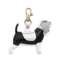 Nimbus | Leather hound dog shaped keychain with metal lobster clasp