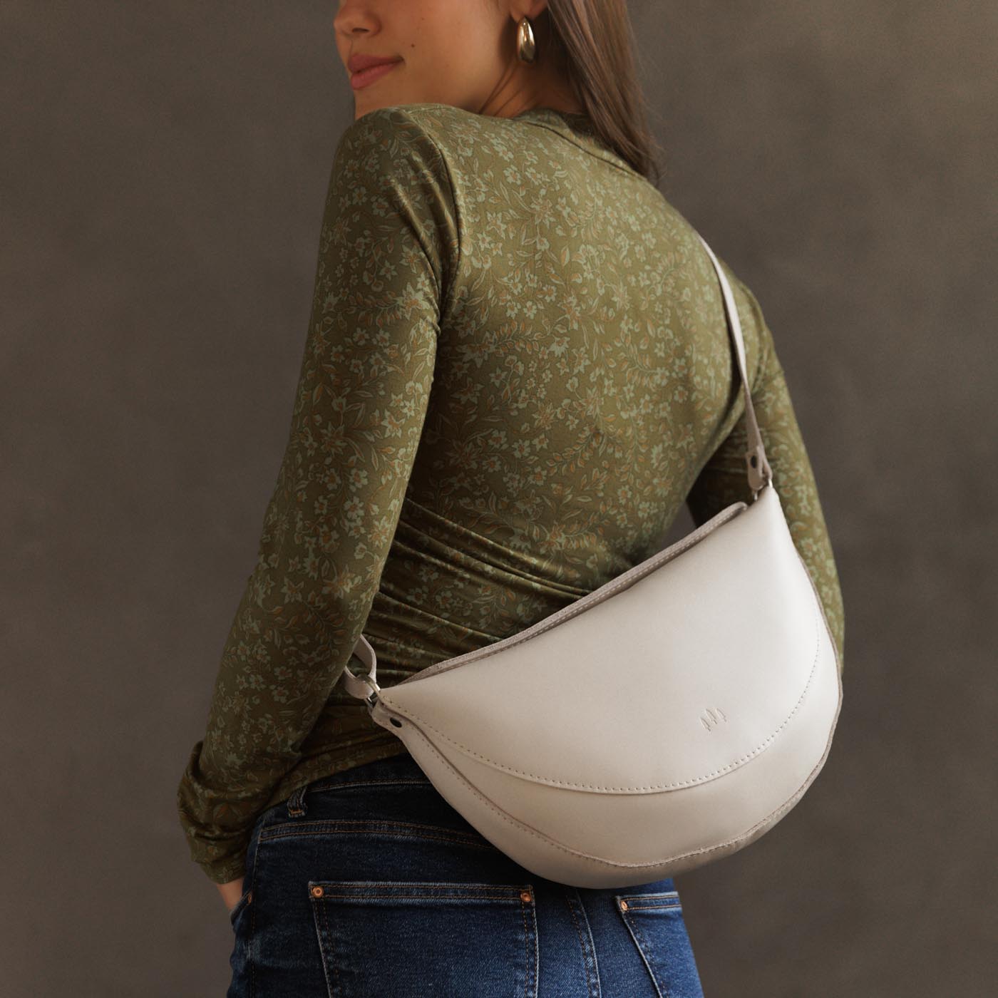 Bone*Large | Half circle shaped sling bag