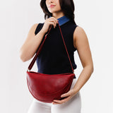 Chili Red Large | Half circle shaped sling bag