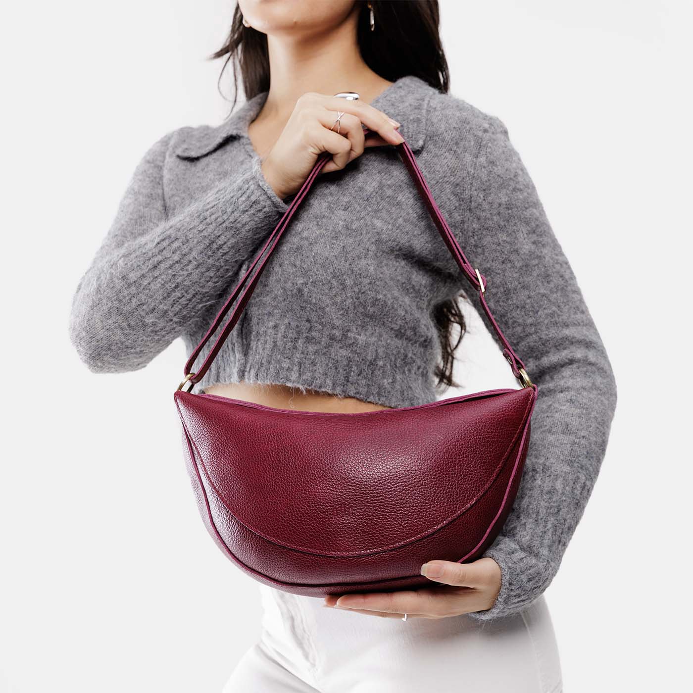 Orchid*Large | Half circle shaped sling bag