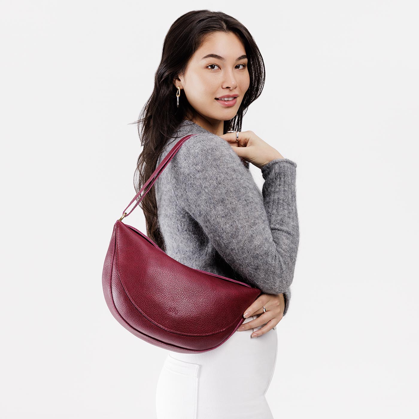 Orchid*Large | Half circle shaped sling bag