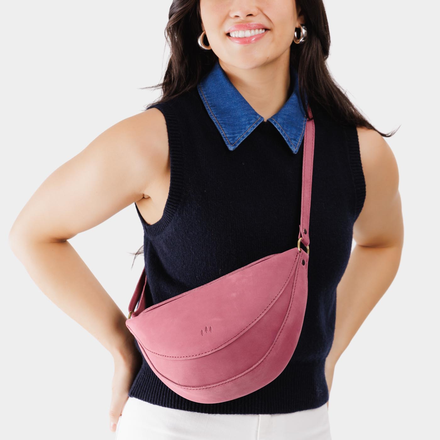 Foxglove*Medium | Half circle shaped sling bag