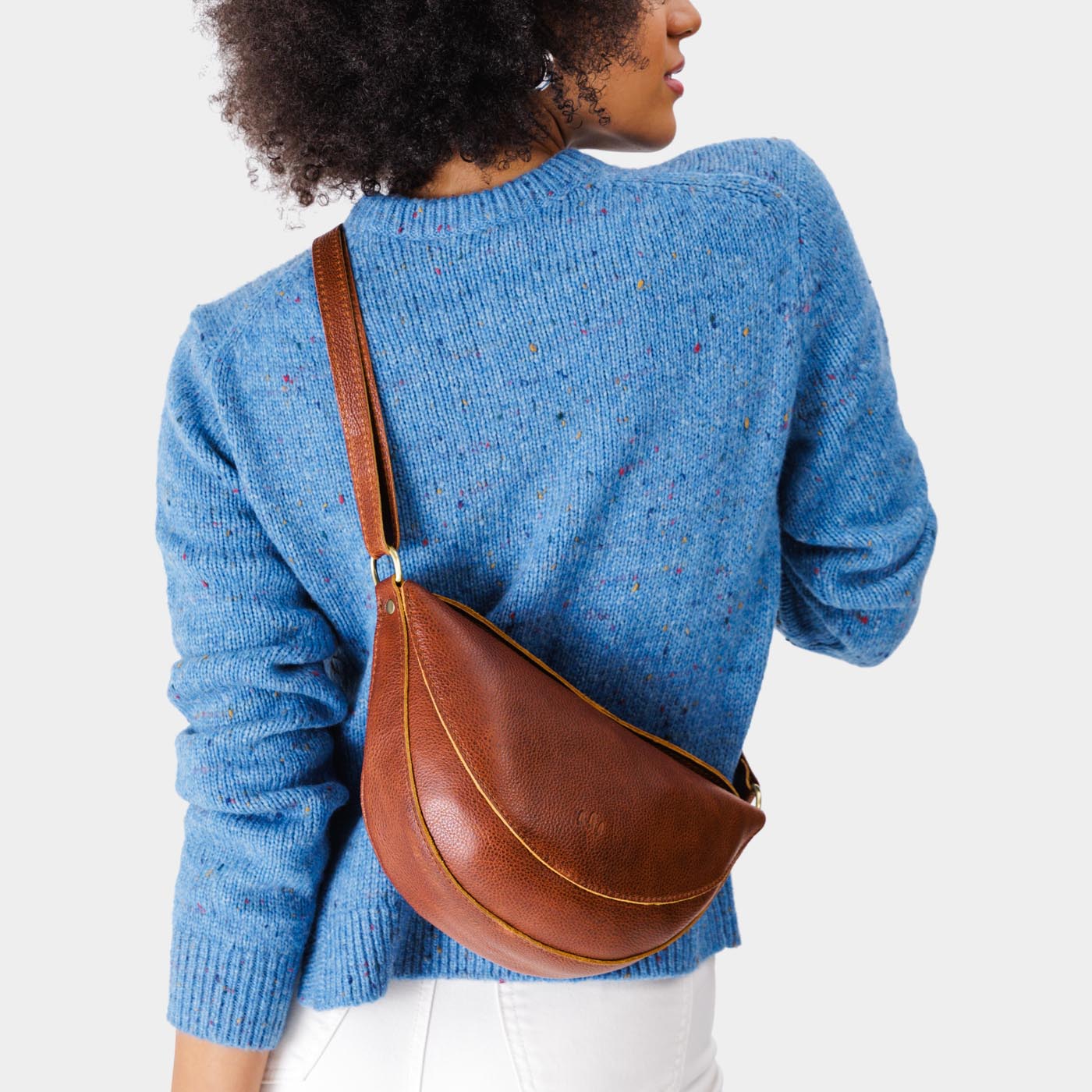 Nutmeg*Medium | Half circle shaped sling bag