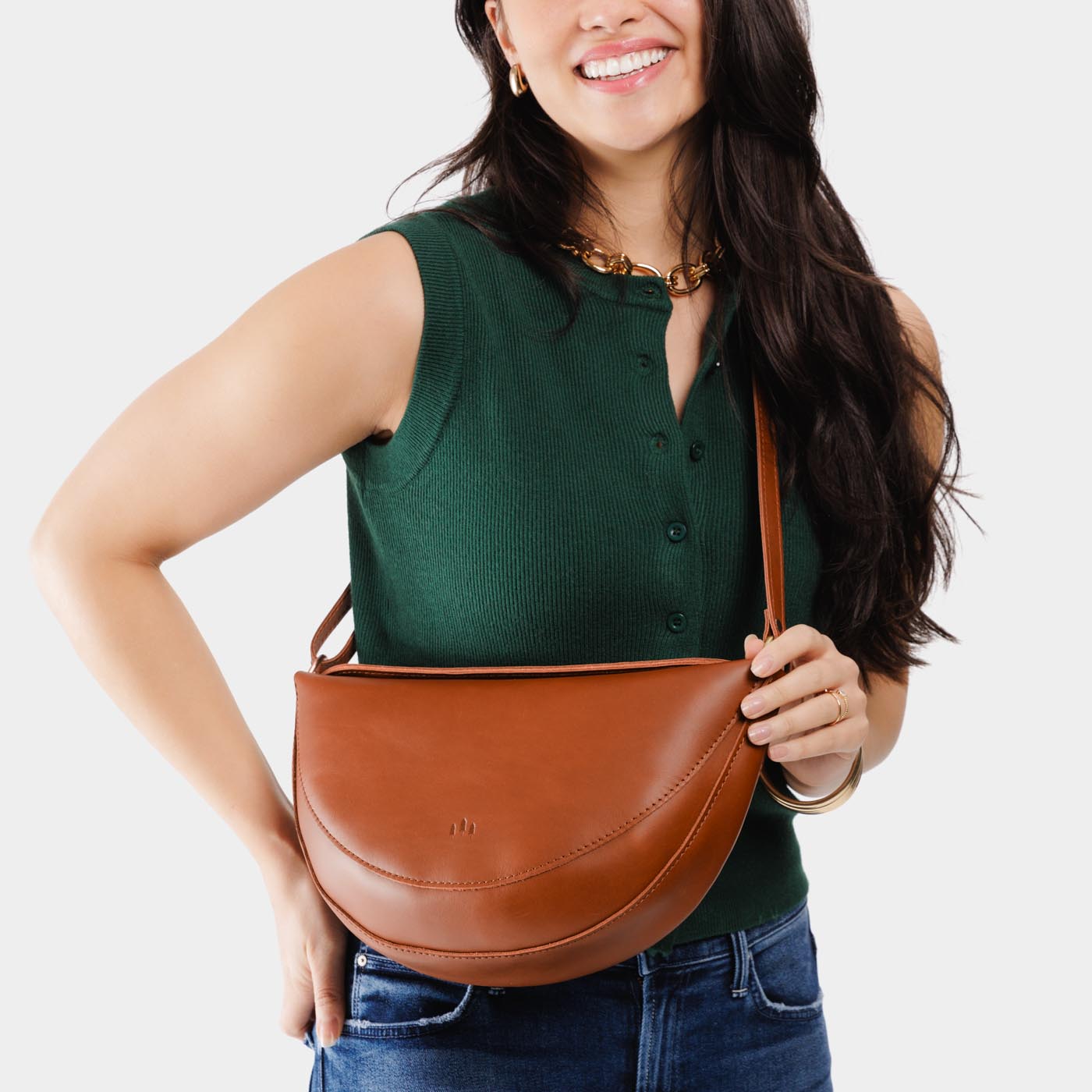 Honey*Large | Half circle shaped sling bag