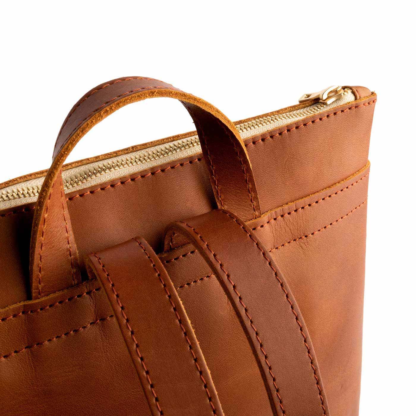 All Color: Honey | Rectangular slim leather backpack