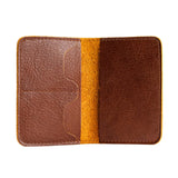 Nuez | Leather passport case with PLG logo open