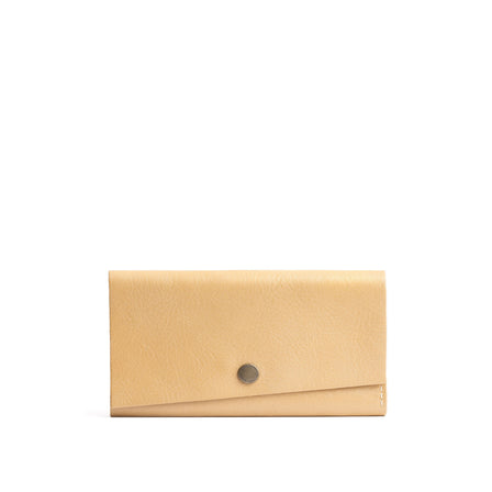 Champagne | Leather wallet with snap closure