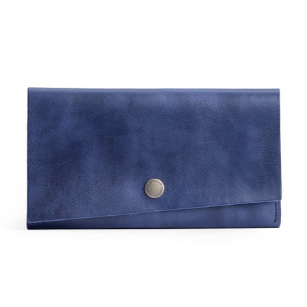 Cowboy Blue | Leather wallet with snap closure