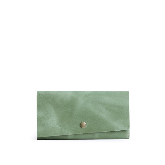 Cucumber | Leather wallet with snap closure