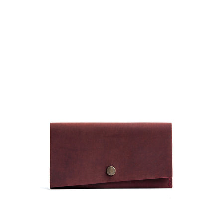 Merlot | Leather wallet with snap closure