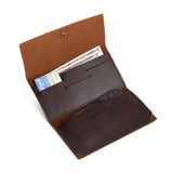 Grizzly | Leather wallet with snap closure open