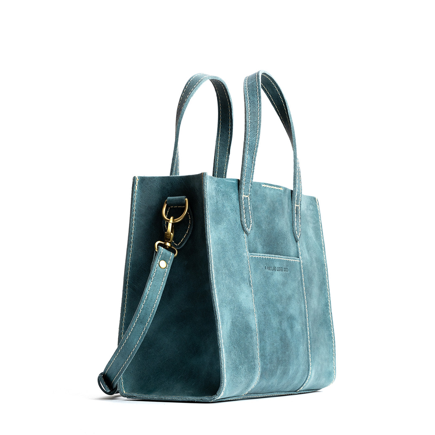 Aqua*Classic | Structured mid-size tote bag with overlapping panels and crossbody strap