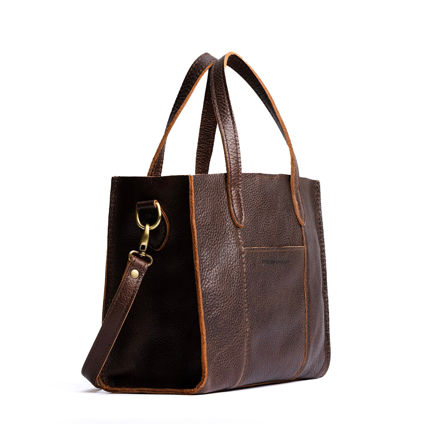 Coldbrew | Structured mid-size tote bag with overlapping panels and crossbody strap