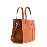 Honey Classic | Structured mid-size tote bag with overlapping panels and crossbody strap