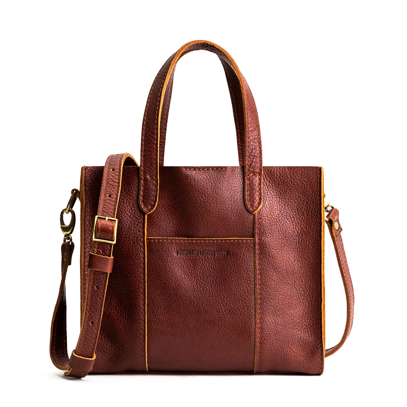 Sale PLG Portland Leather Goods Medium Crossbody Tote Cognac