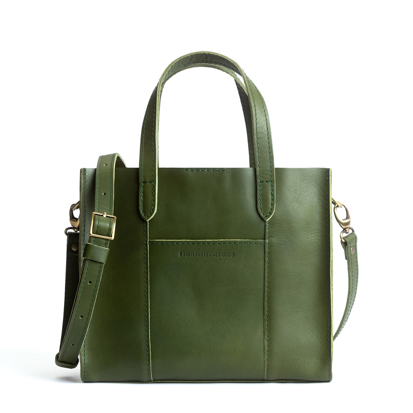 Pine*Classic | Structured mid-size tote bag with overlapping panels and crossbody strap