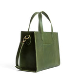 Pine Classic | Structured mid-size tote bag with overlapping panels and crossbody strap