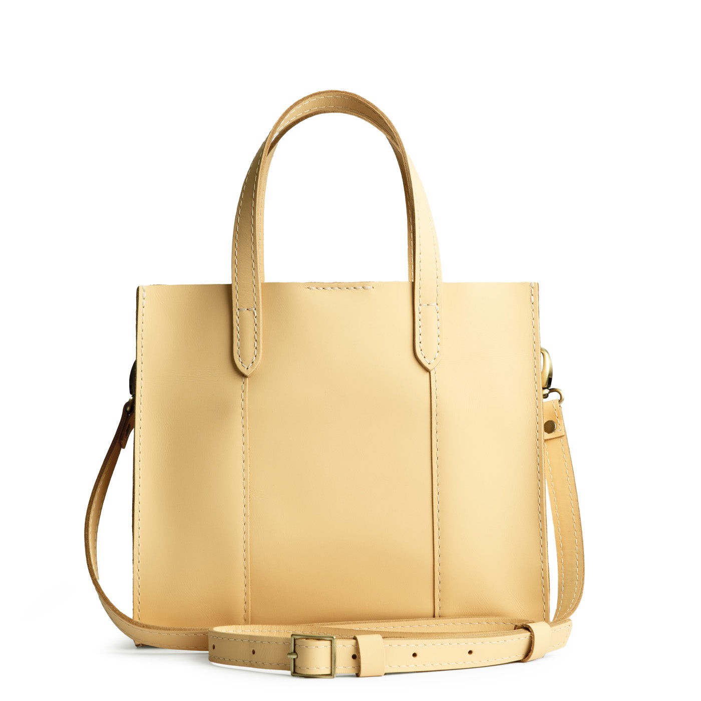 Vanilla*Classic | Structured mid-size tote bag with overlapping panels and crossbody strap