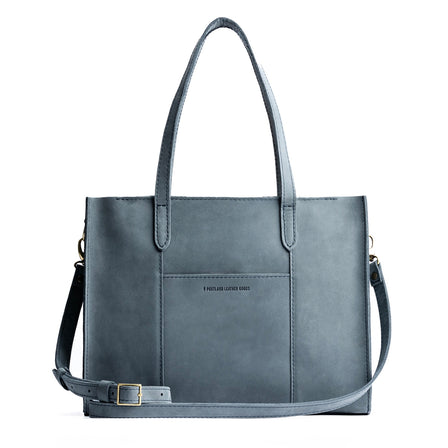 Storm*East/West | Structured wide tote bag with overlapping panels and crossbody strap