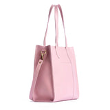 Vintage Pink North/South | Structured large tote bag with overlapping panels and crossbody strap