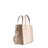 Dragon Bone | Structured mid-size tote bag with overlapping panels and crossbody strap