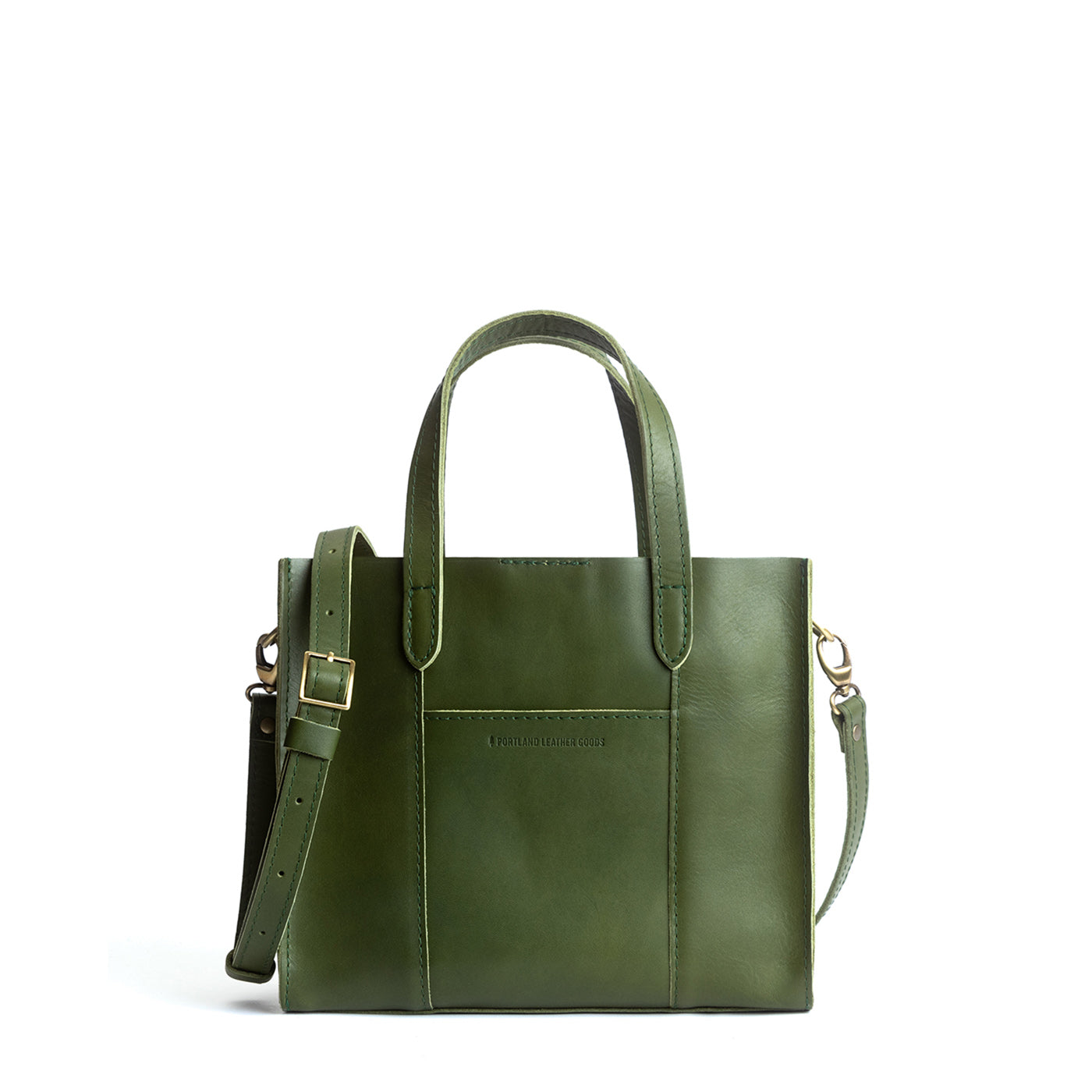 PIne | Structured mid-size tote bag with overlapping panels and crossbody strap