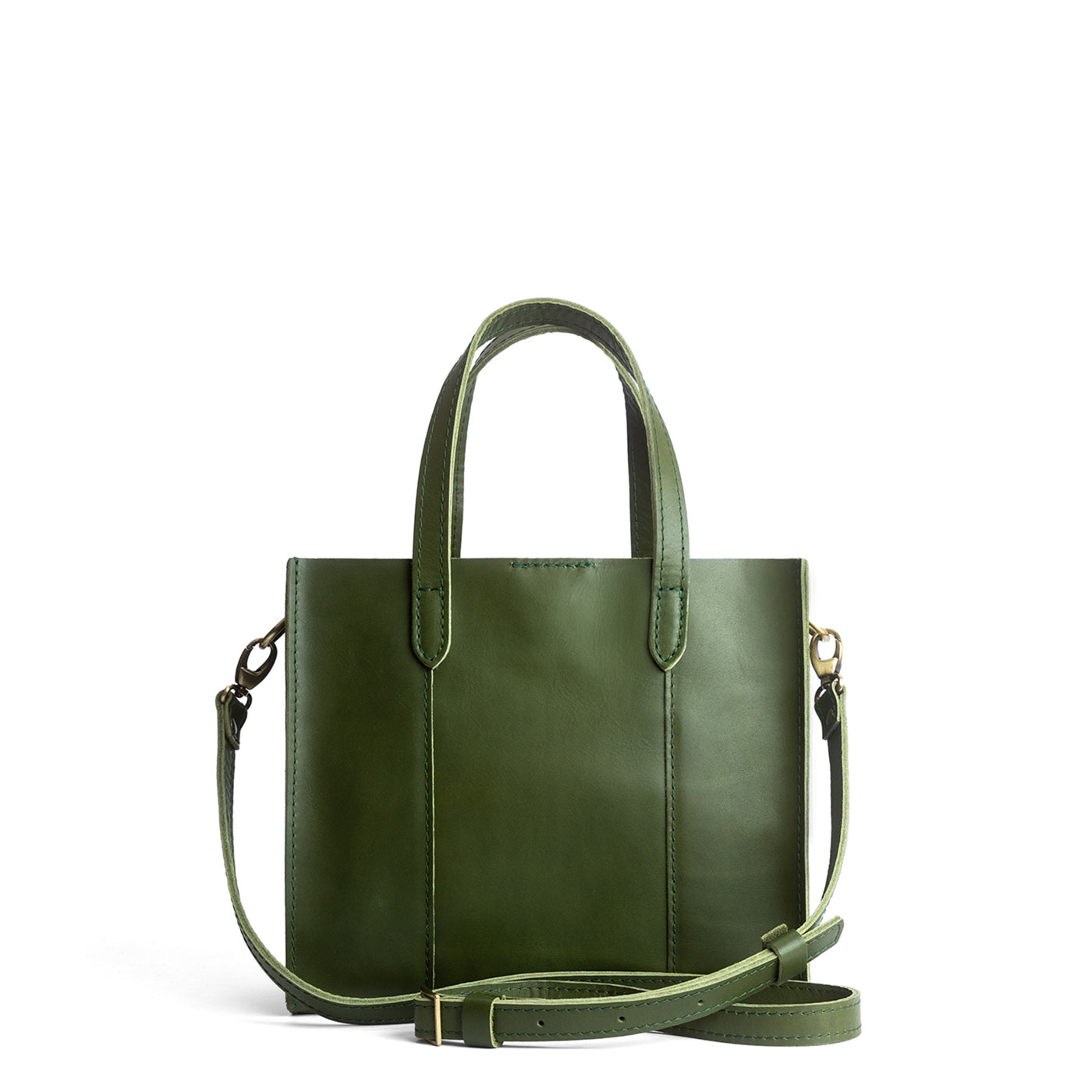 Pine | Structured mid-size tote bag with overlapping panels and crossbody strap