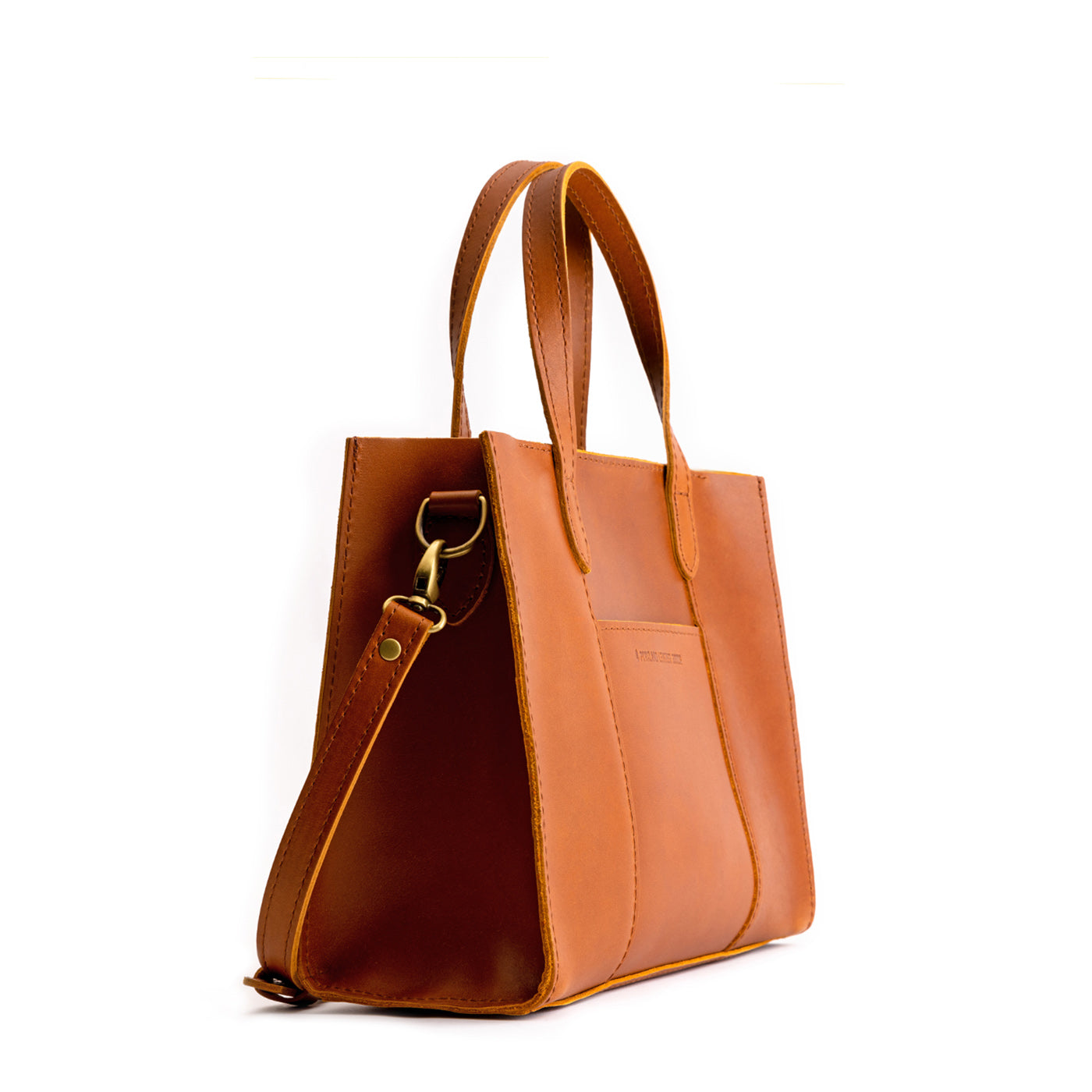 Honey*Zipper | Structured mid-size tote bag with overlapping panels and crossbody strap