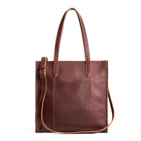  Cinnamon Bear | Structured large tote bag with overlapping panels and crossbody strap
