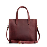 Merlot Zipper | Structured mid-size tote bag with overlapping panels and crossbody strap